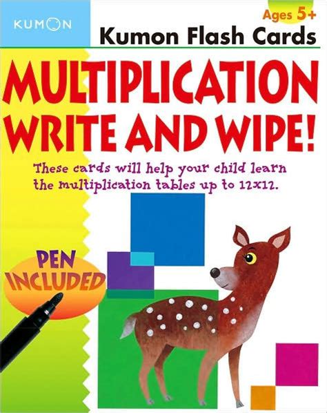 multiplication write and wipe flash cards kumon flash cards Kindle Editon